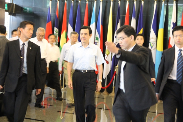 “The Integrity Conference”, held at July 7, 2012. The President, Vice President, the Premier and Vice Premier of Executive Yuan arrived the conference hall.